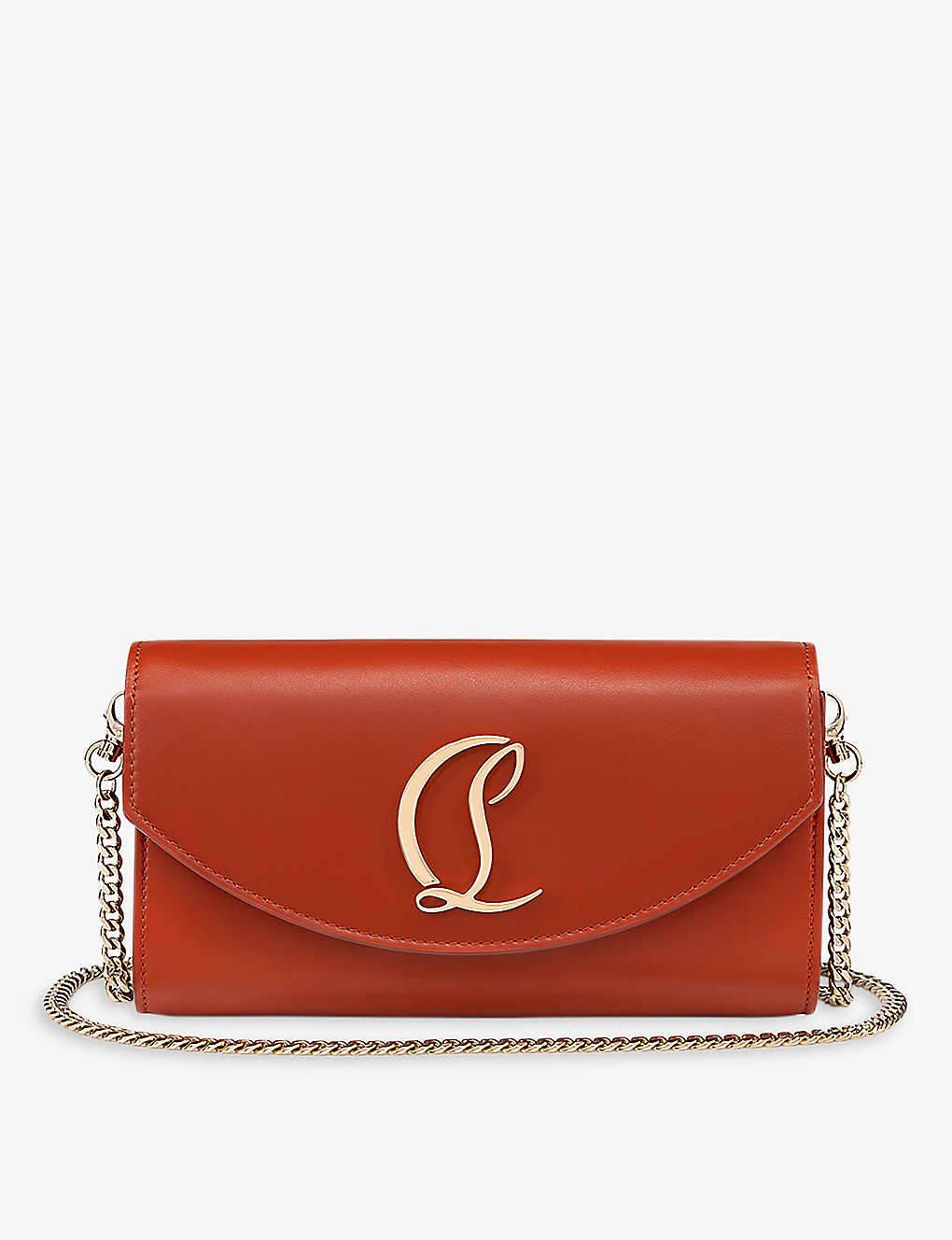 Christian Louboutin Womens Rouquine Loubi54 Leather Chain Wallet