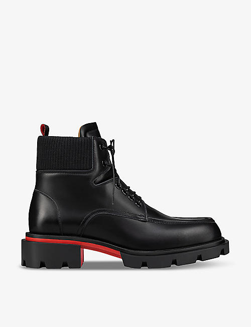 CHRISTIAN LOUBOUTIN: Our Walk leather ankle boots