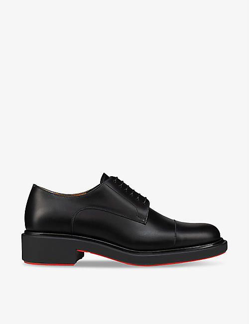 CHRISTIAN LOUBOUTIN: Urbino leather Derby shoes