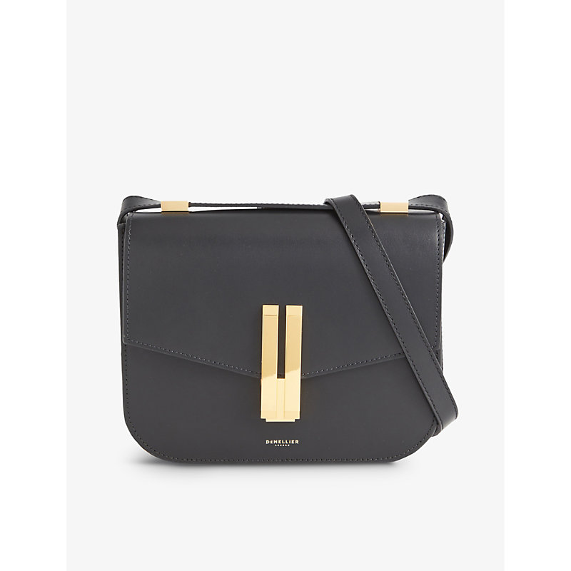 Demellier Womens Black The Vancouver Leather Cross-body Bag