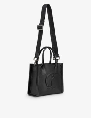 Shop Christian Louboutin Womens Black By My Side Leather Top-handle Bag