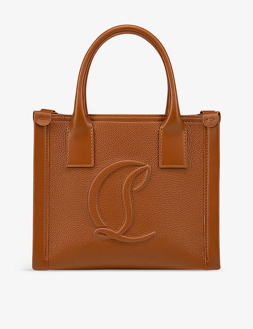 Shop Christian Louboutin Womens Cuoio By My Side Leather Tote Bag