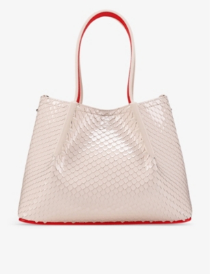 CHRISTIAN LOUBOUTIN: Cabarock mini patent-leather tote bag