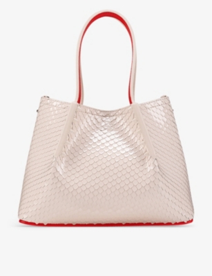 Shop Christian Louboutin Womens Leche Cabarock Mini Patent-leather Tote Bag 1 Size
