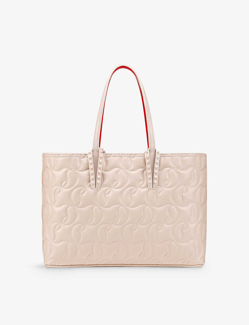 Christian Louboutin Womens Leche Cabata Logo-embossed Small Leather Tote Bag