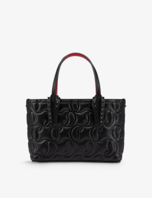 CHRISTIAN LOUBOUTIN: Cabata logo-embossed mini leather tote bag