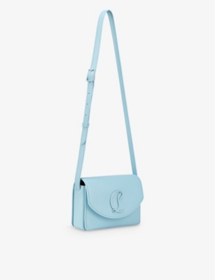Shop Christian Louboutin Loubi54 Small Leather Crossbody Bag In Mineral