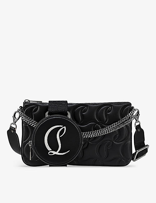 CHRISTIAN LOUBOUTIN: Loubila Hybrid quilted-leather clutch bag