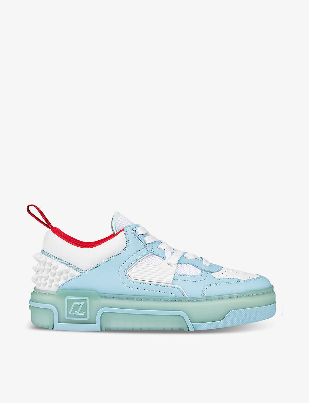 Shop Christian Louboutin Women's Astroloubi Leather Low-top Trainers In Mineral