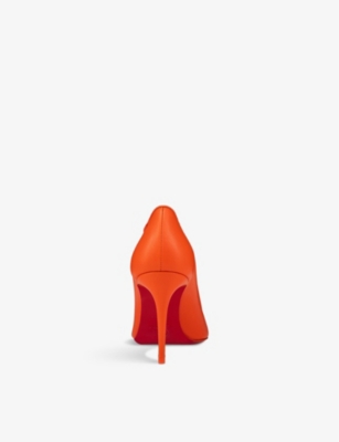 Shop Christian Louboutin Womens Vitamine Sporty Kate 85 Leather Heeled Courts In Orange