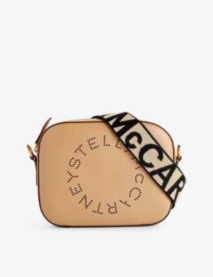 Stella Mccartney Circle Faux-leather Cross-body Bag In Sand