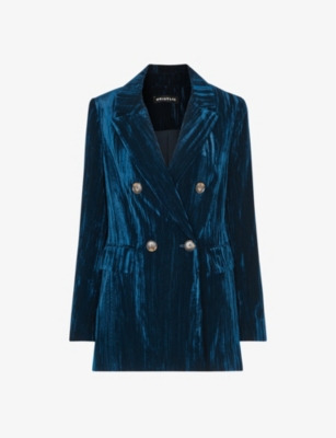 WHISTLES: Hallie crushed-texture velvet blazer