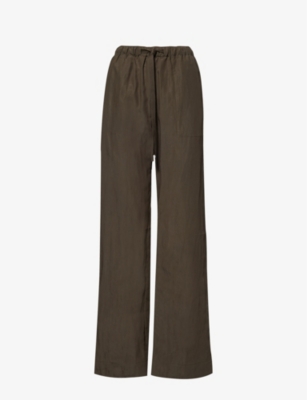 VINCE: High-rise straight-leg woven-blend trousers