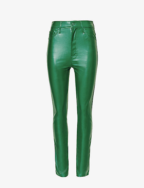 MOTHER: Rail Skimp straight-leg high-rise faux-leather trousers