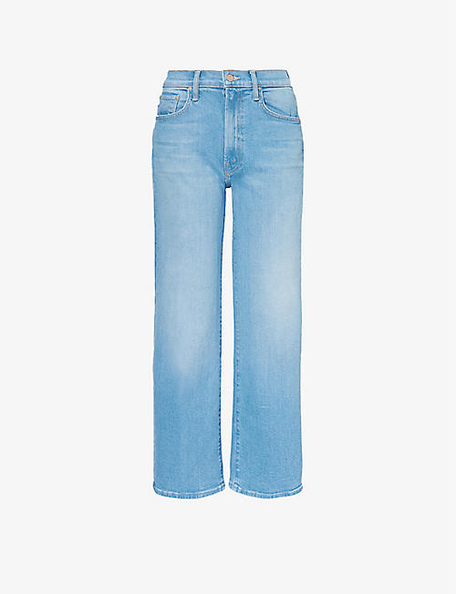 MOTHER: Rambler faded-wash mid-rise straight-leg stretch-denim jeans