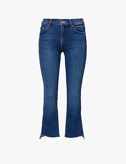 MOTHER: The Insider Crop straight-leg mid-rise stretch-denim jeans
