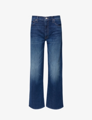 Shop Mother Women's Digital Underground The Dodger Flood Wide-leg High-rise Stretch-denim Jeans