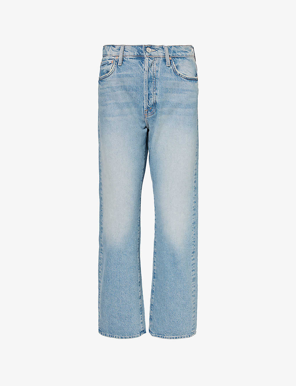 Shop Mother Women's Aint My First Rodeo The Ditcher Hover Straight-leg Mid-rise Jeans In Blue
