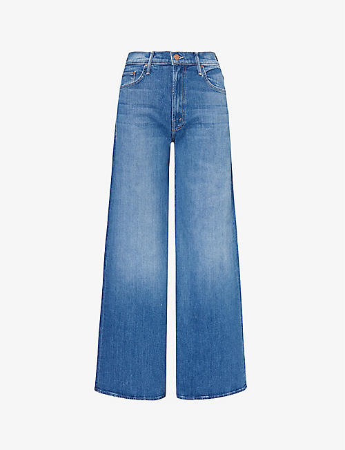 MOTHER: The Undercover wide-leg mid-rise stretch-denim jeans