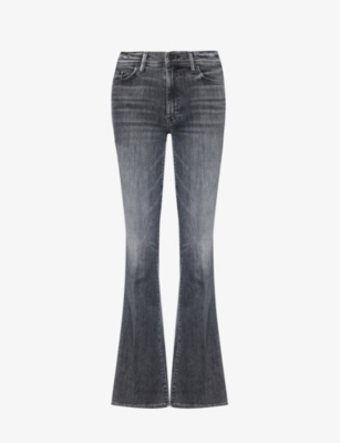 Mother Weekender Boot-cut Jeans In Wanted In Grey