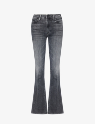 Flared Slim-fit Jeans In Grey