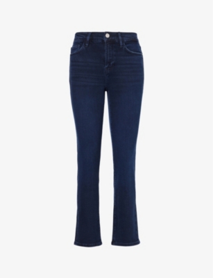 FRAME: Le High Straight slim-fit straight-leg high-rise stretch-cotton blend-denim jeans