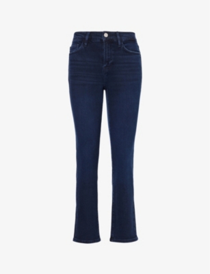 FRAME Le Bardot high-rise wide-leg stretch-denim jeans