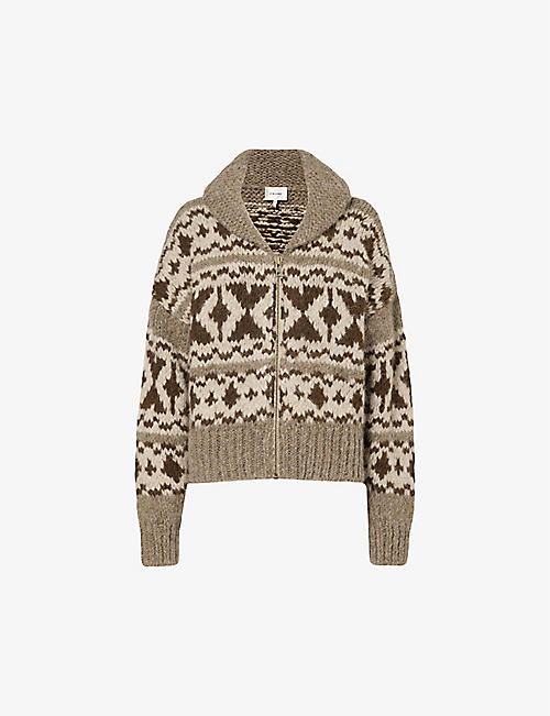 FRAME: Fairisle graphic-pattern knitted sweatshirt