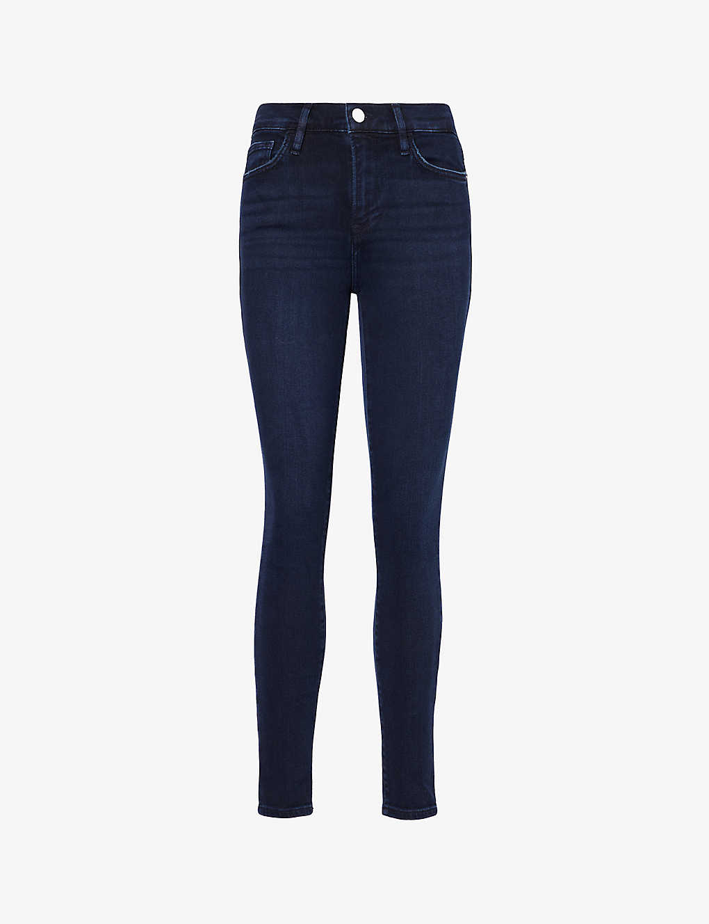Frame Womens Onyx Indigo Le High Skinny Straight-leg High-rise Stretch-denim-blend Jeans