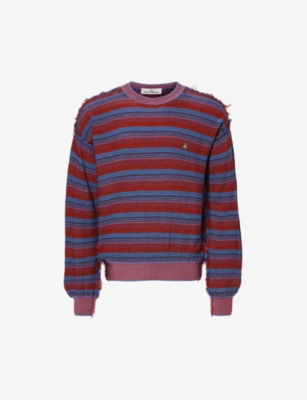 VIVIENNE WESTWOOD: Broken Stitch striped wool-blend jumper
