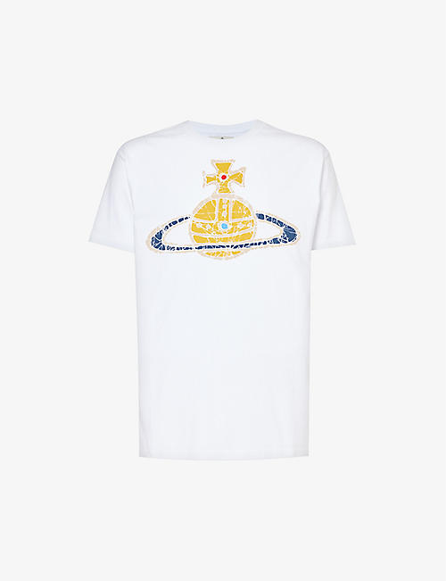 VIVIENNE WESTWOOD: Time Machine brand-print cotton-jersey T-shirt