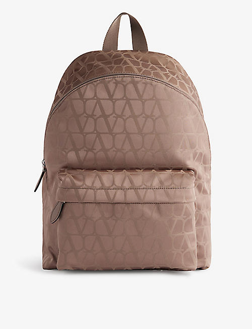 VALENTINO GARAVANI: Icon logo-print woven backpack