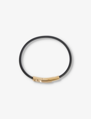 VALENTINO GARAVANI: Logo-hardware leather bracelet