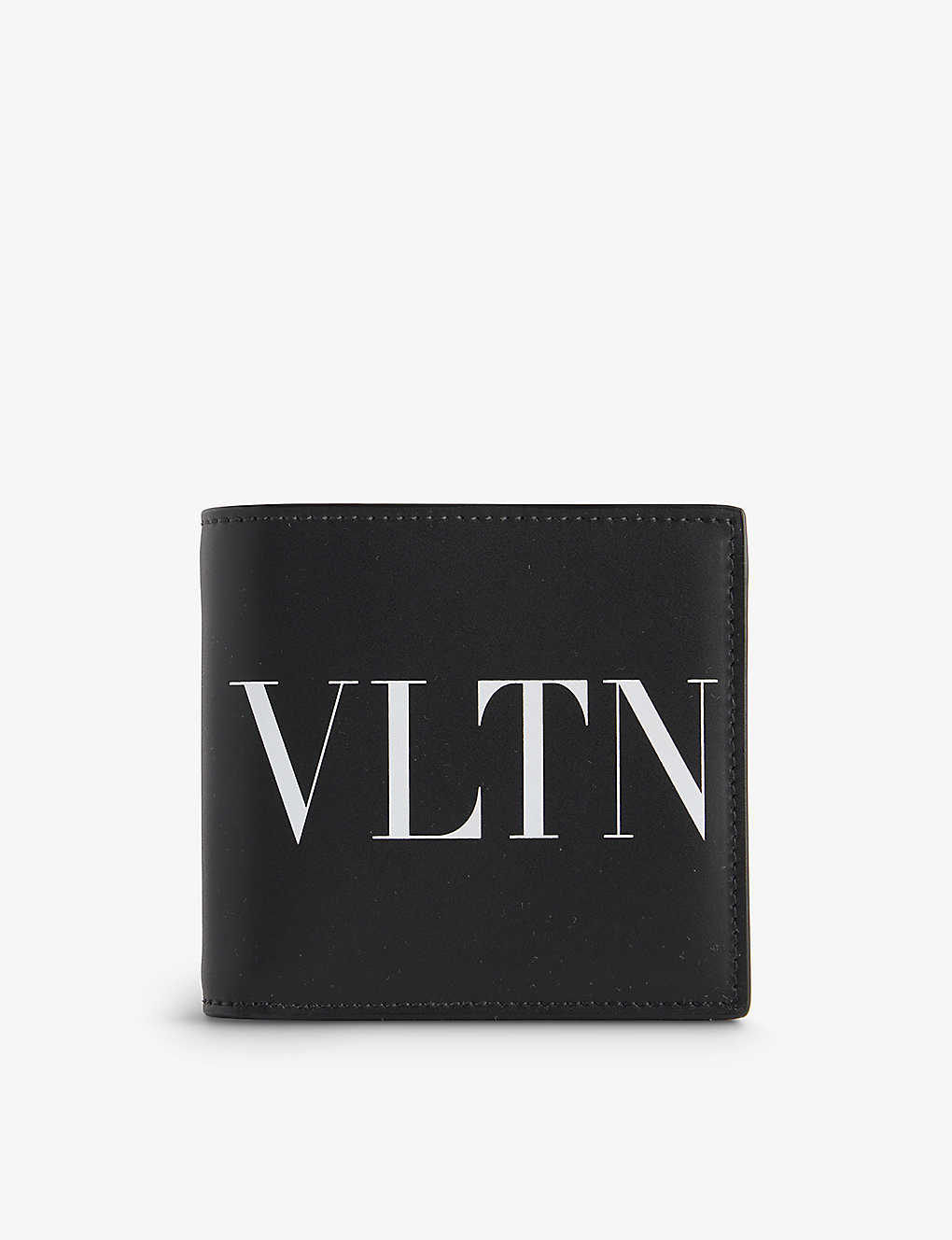 Valentino Garavani Nero Bianco Vltn Logo-print Leather Billfold Wallet