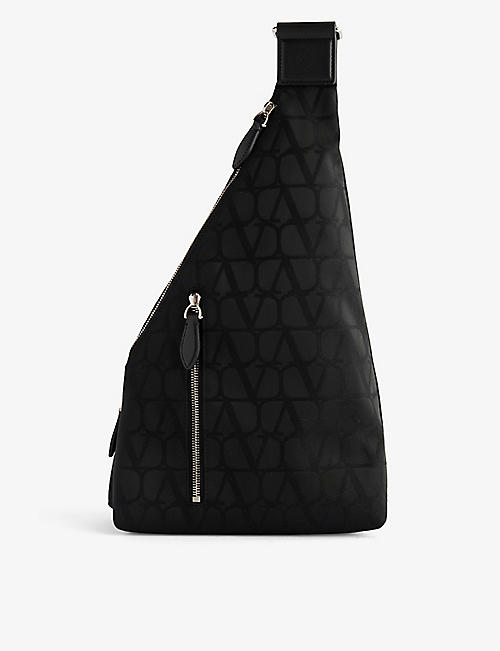VALENTINO GARAVANI: VLOGO monogram-pattern woven sling bag