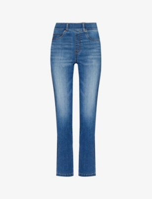 Spanx Flare Leg Pull-on Jeans In Vintage Indigo