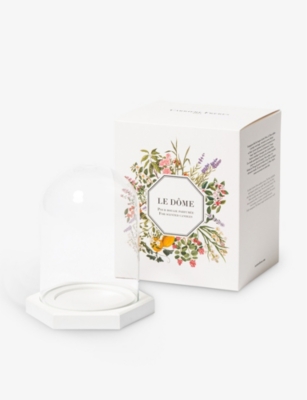 CARRIERE FRERES: The Dome Glass and Wooden-Base Candle Accessory