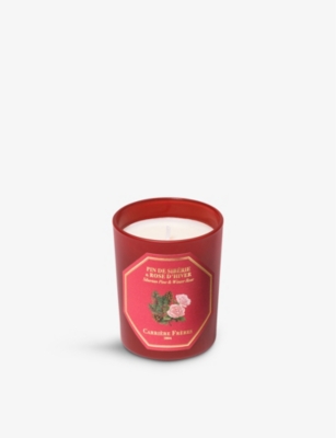 CARRIERE FRERES: Siberian pine and winter rose small scented candle 70g