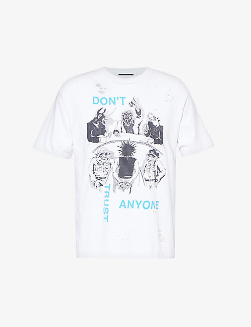 DTA: Final Judgment brand-print regular-fit organic cotton-jersey T-shirt