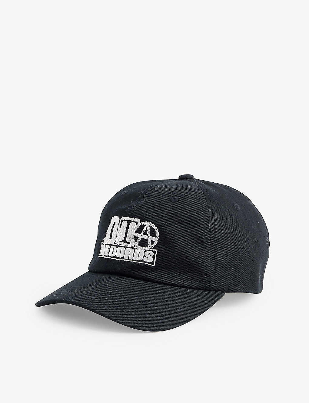 Dta Mens Black Records Brand-embroidered Organic-cotton Cap