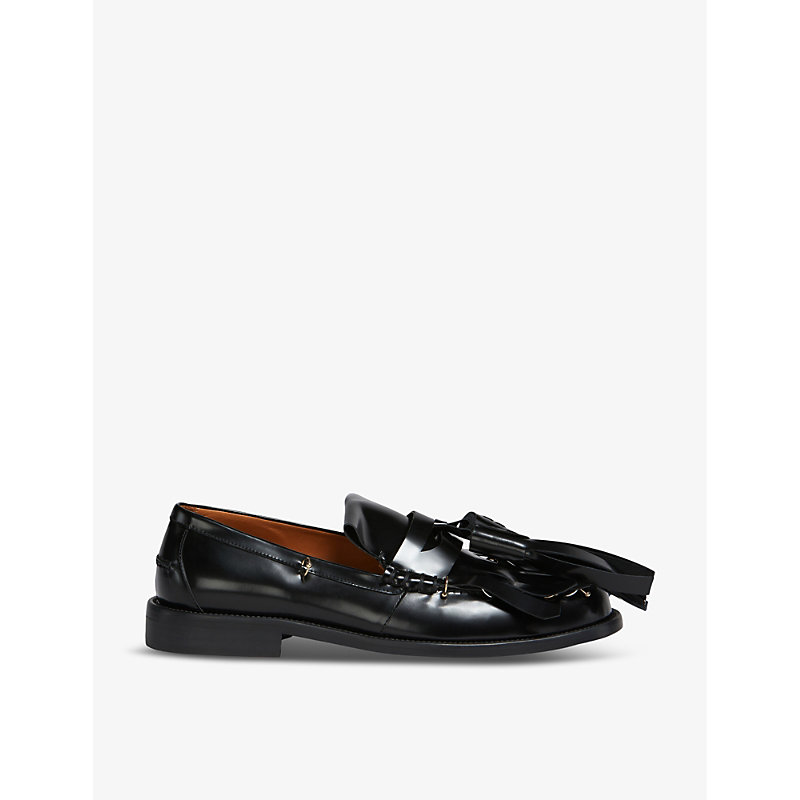 Marni Tassel-detail Leather Loafers In Black