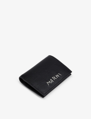 MARNI: Brand-typography leather wallet