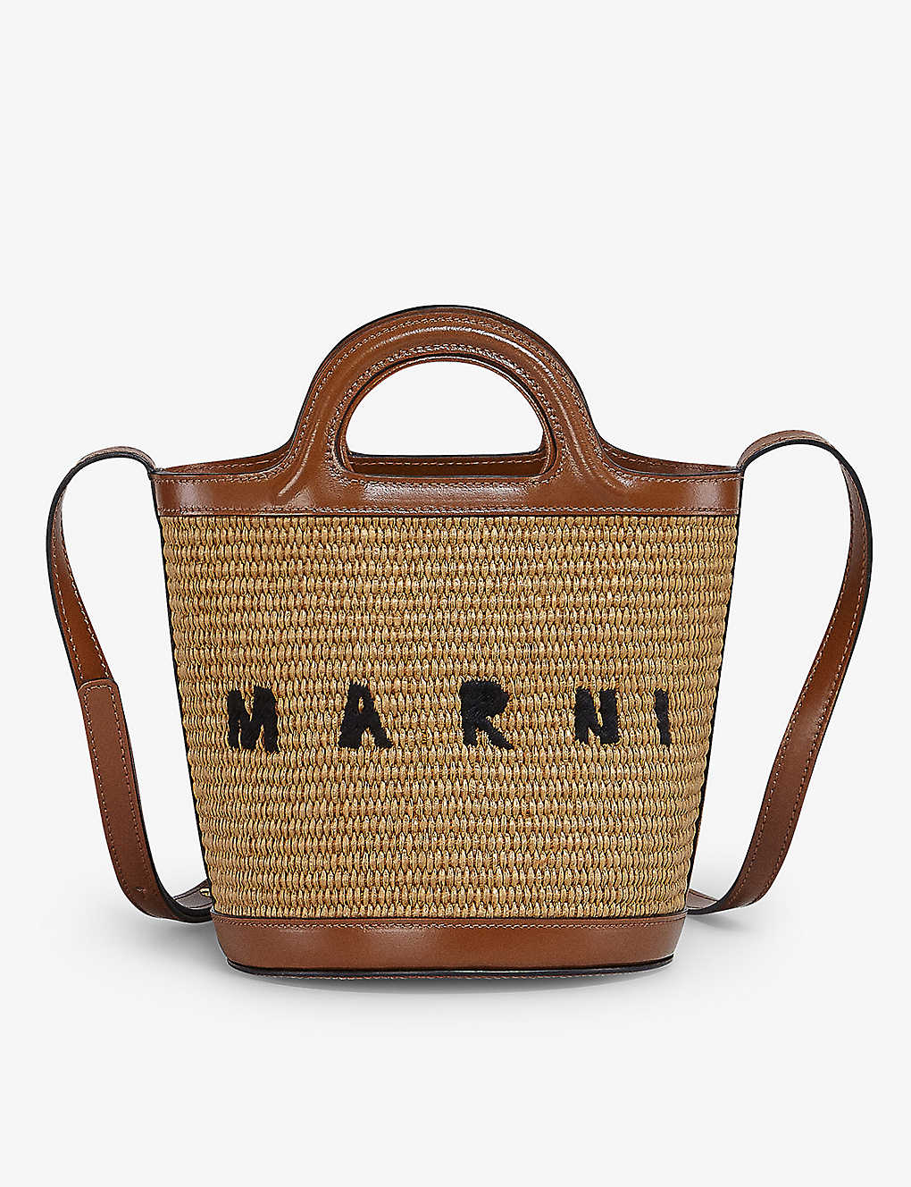 Marni Raw Sienna Tropicalia Mini Cotton-blend Cross-body Bag