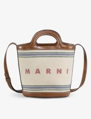 MARNI: Tropicalia small cotton-blend tote bag