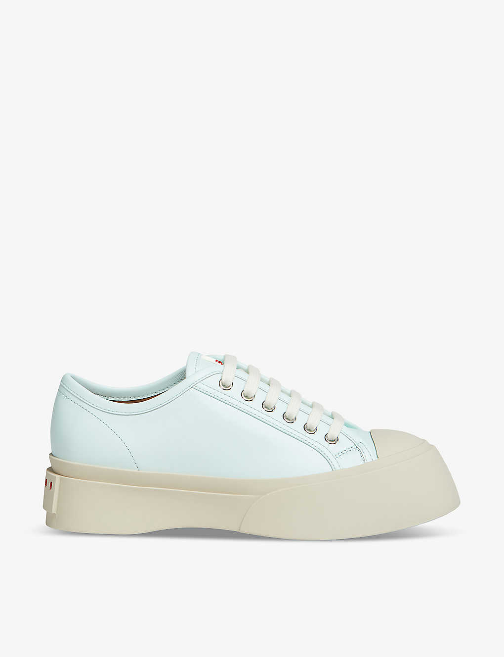 Shop Marni Pablo Leather Low-top Trainers In Blue