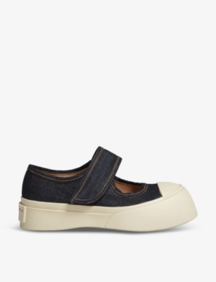 MARNI: Pablo denim Mary Jane trainers