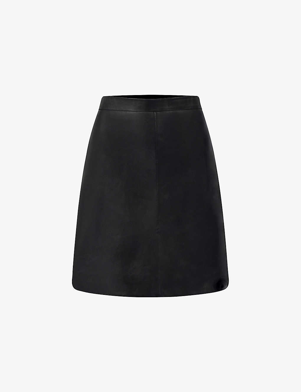 Ro&zo Regular-fit High-rise Leather Mini Skirt In Black