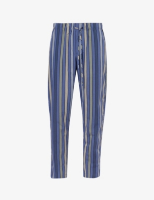 HANRO: Striped drawstring-waist cotton trousers