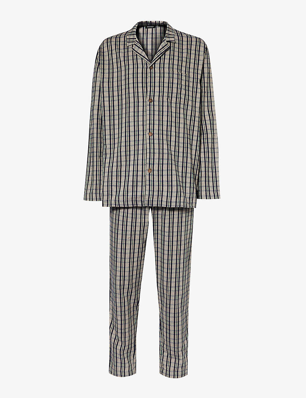 Hanro Long Sleeve Pajama Set In Essential Stripe