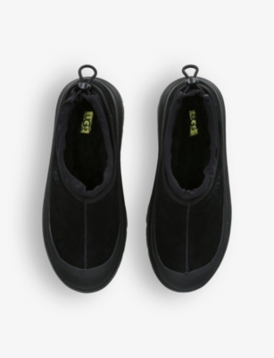 Ugg Black Suede And Rubber Tasman Weather Hybrid Slip-ons In Black